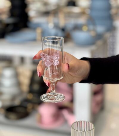 گیلاس طرح پروانه تکی متوسط